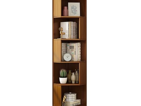 5-Shelf Corner Bookcase Industrial Bookshelf Display Storage Stand Cheap