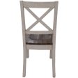 Erica X-Back Dining Chair Set of 8 Solid Acacia Timber Wood Hampton Brown White Online now