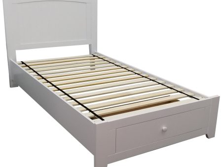 Wisteria Bed Frame King Single Size Mattress Base Storage Drawer Timber Wood-WHT Fashion