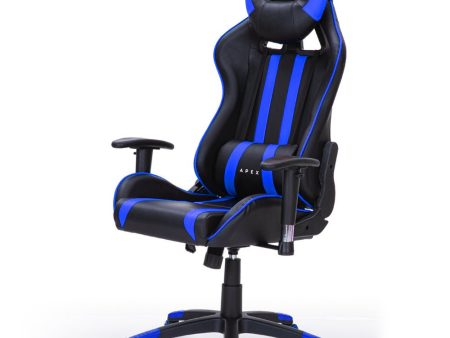 OVERDRIVE Diablo Reclining Gaming Chair Black & Blue Computer Lumbar Office Horns Online Hot Sale