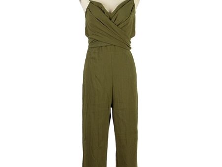 Women s Fashionable Green Boho One Piece Romper | Loose VNeck | S-XL Online Hot Sale