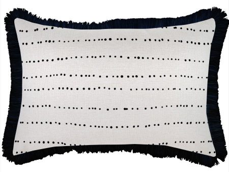 Cushion Cover-Coastal Fringe Black-Journey Black-35cm x 50cm Fashion