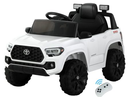 Toyota Ride On Car Kids Electric Toy Cars Tacoma Off Road Jeep 12V Battery White Discount