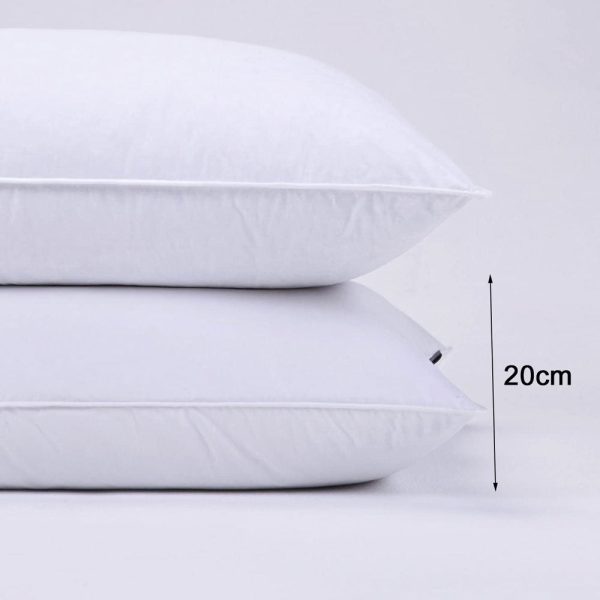 2 Premium Hotel 950g Pillows 74CM x 48CM Pillows Breathable Cotton Online now