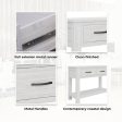 Foxglove Console Hallway Entry Table 110cm Solid Mt Ash Timber Wood - White Online Hot Sale