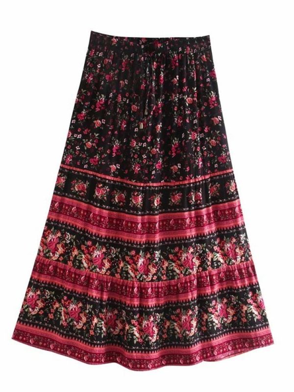 Cute Hippie Long Skirt | Bohemian Dance | S-L Fashion