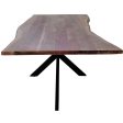 Lantana Dining Table 240cm Live Edge Solid Acacia Timber Wood Metal Leg -Natural Online