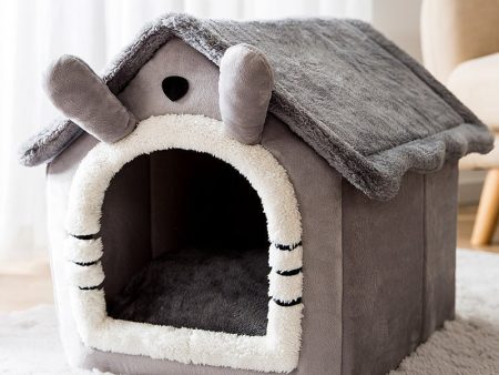 Medium Dog House Bed Portable Cat Bed Removable Cushion Cat Cave, Foldable  Pets Puppy Kitten Rabbit Cheap