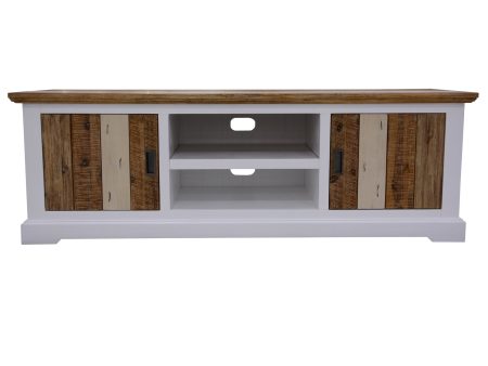 Orville ETU Entertainment TV Unit 180cm 2 Door Solid Acacia Timber - Multi Color For Sale