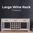 Foxglove Sideboard Buffet Wine Cabinet Bar Bottle Wooden Storage Rack - White Discount