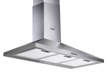 Devanti Range Hood 90cm 900mm Kitchen Canopy Stainless Steel Rangehood Wall Mount For Cheap