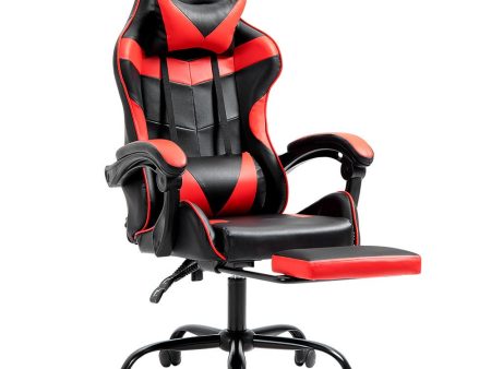 Artiss Office Chair Gaming Computer Executive Chairs Racing Seat Recliner Red Online now