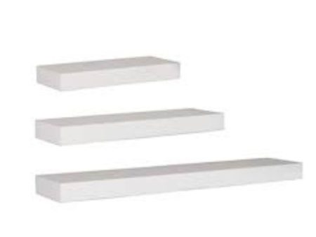 Ekkio Floating Shelf Set of 3 White EK-WS-101-SH For Sale