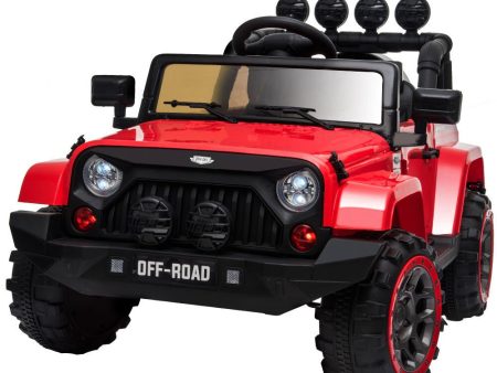 ROVO KIDS Electric Ride On 12V 4WD Jeep Inspired  Car Boys Toy Battery Red For Discount