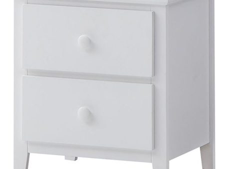 Wisteria Bedside Nightstand 2 Drawers Storage Cabinet Shelf Side Table - White Sale