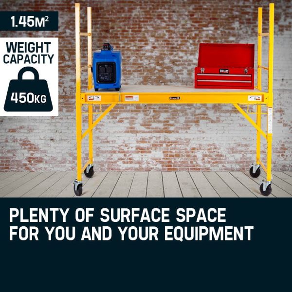 Baumr-AG 450kg Mobile Scaffold High Work Platform Scaffolding Portable Fashion