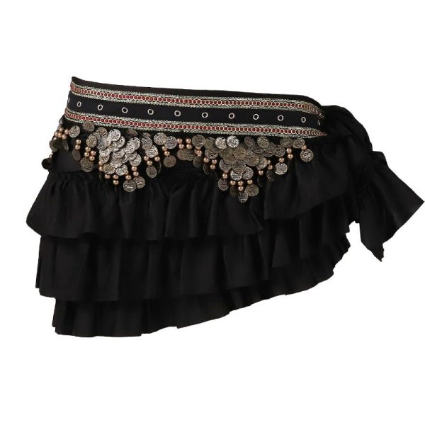 Tribal Gypsy Belly Dancing Fringe Wrap With Coins | Various Colours Discount