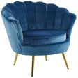 Bloomer Velvet Fabric Accent Sofa Love Chair - Blue For Discount