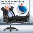 La Bella Black Massage Footrest Ergonomic Executive Office Chair Fashion