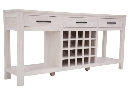 Foxglove Sideboard Buffet Wine Cabinet Bar Bottle Wooden Storage Rack - White Discount