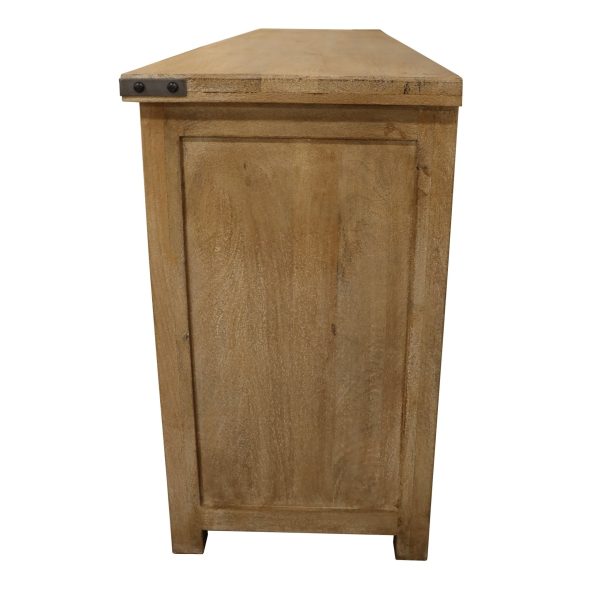 Gloriosa Buffet Table 180cm 4 Door 5 Drawer Solid Mango Timber Wood - Honey Wash Online