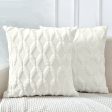 2 Pack Decorative Boho Throw Pillow Covers 45 x 45 cm (White) Supply