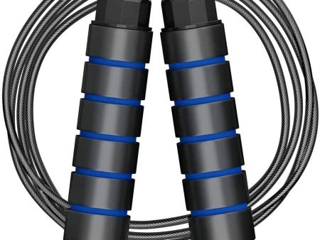 LT Skipping Rope Tangle-Free with Ball Bearings Rapid Speed Jump Rope Cable Ideal for Fitness Gym (Black) For Cheap