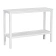 Jasmine Console Hallway Entry Table 110cm Mindi Timber Wood Rattan  - White Online now