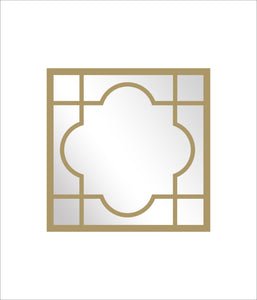 Window Style Mirror - Gold Square 75cm x 75cm Sale