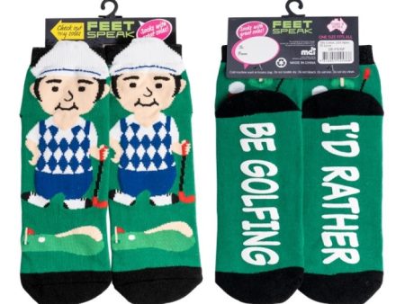 Golfer Feet Speak Socks Sale