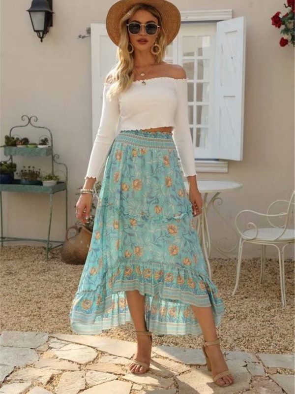 Light Coloured Floral Beach Skirt | M-XL | 3 Styles For Sale