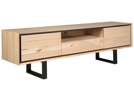 Aconite ETU Entertainment TV Unit 210cm Solid Messmate Timber Wood - Natural Fashion