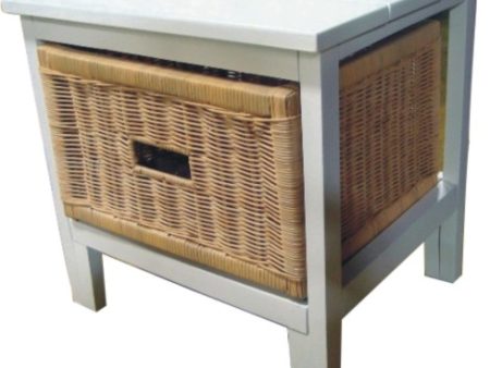 Hyssop Bedside 1 Chest of Drawers Cane Bedroom Kitchen Bathroom Storage Cabinet Discount