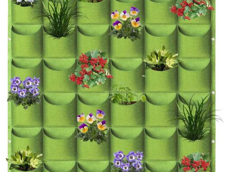 36 Pockets Wall Hanging Planter Planting Grow Bag Vertical Garden Vegetable Flower Green Online Sale