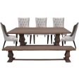 Florence  7pc Dining Table Set 230cm 5 Chair 1 Seat Bench French Provincial Online