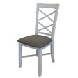 Daisy Dining Chair Set of 2 Solid Acacia Timber Wood Hampton Furniture - White Discount