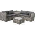 6PCS Outdoor Modular Lounge Sofa Coogee - Grey Online