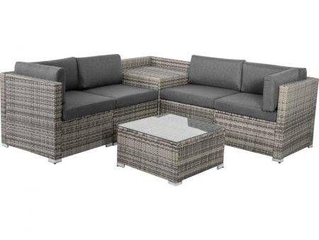 6PCS Outdoor Modular Lounge Sofa Coogee - Grey Online