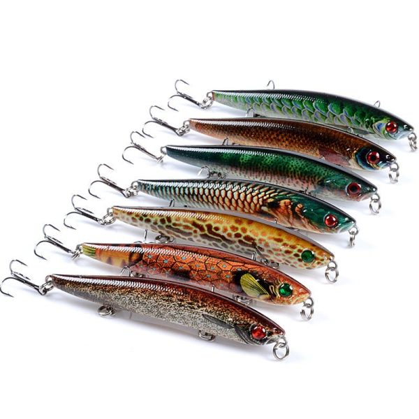 6x Popper Poppers 9.3cm Fishing Lure Lures Surface Tackle Fresh Saltwater Online Sale