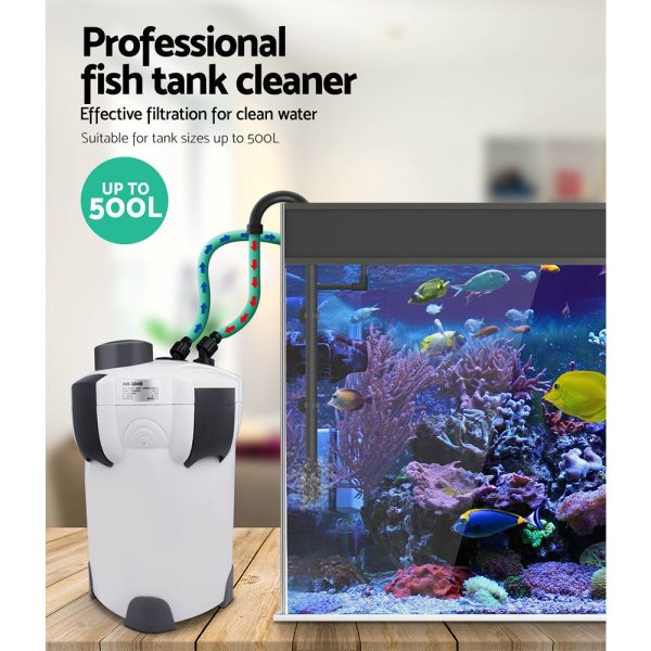 Aquarium External Canister Filter Aqua Fish Tank UV Light with Media Kit 2400L H For Discount