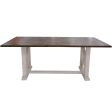 Erica Dining Table 200cm Solid Acacia Timber Wood Hampton Furniture Brown White Online Sale