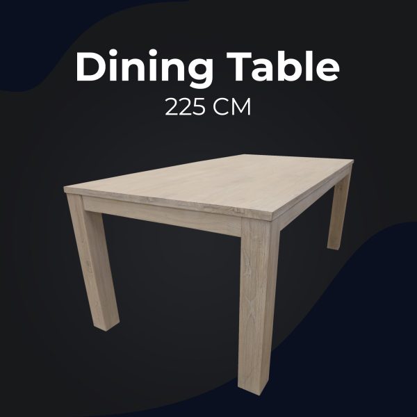 Foxglove Dining Table 225cm Solid Mt Ash Wood Home Dinner Furniture - White Hot on Sale