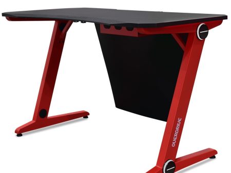 OVERDRIVE Gaming Desk 120cm PC Table Setup Computer Carbon Fiber Style Black Red Fashion