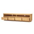 Rosemallow ETU Entertainment TV Unit 235cm 4 Drawer Solid Messmate Timber Wood Discount