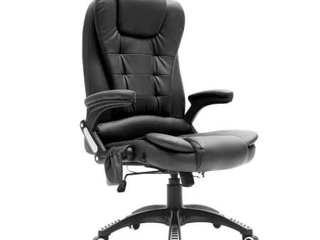 La Bella Black Massage 8 Point Vibration Heated Ergonomic Executive Office Chair For Cheap