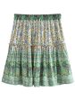 Vintage Styled Green Hippie Skirt | With Tassels | M-L Online