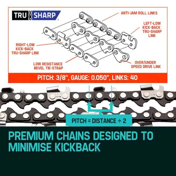 2 X 10 Baumr-AG Chainsaw Chain Bar Replacement for SX25 25CC Arborist Saws Online now