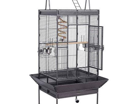 174cm Large Rolling Mobile Bird Cage Birdcage Finch Aviary Parrot Animals Playtop Stand Canary Finch Online now