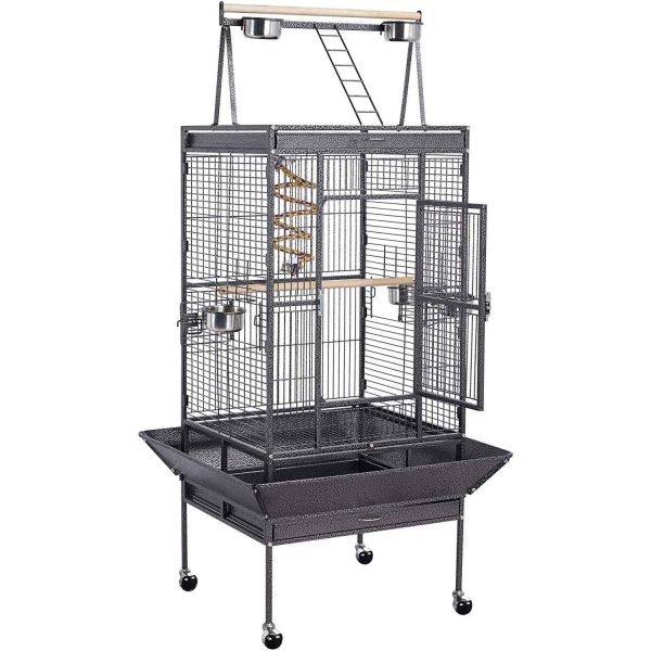 174cm Large Rolling Mobile Bird Cage Birdcage Finch Aviary Parrot Animals Playtop Stand Canary Finch Online now