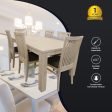 Foxglove 7pc Dining Set 190cm Table 6 PU Seat Chair Solid Mt Ash Wood - White For Cheap